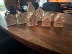 10 witte decoratie huisjes, Ophalen, Zo goed als nieuw, Overige materialen, Minder dan 25 cm
