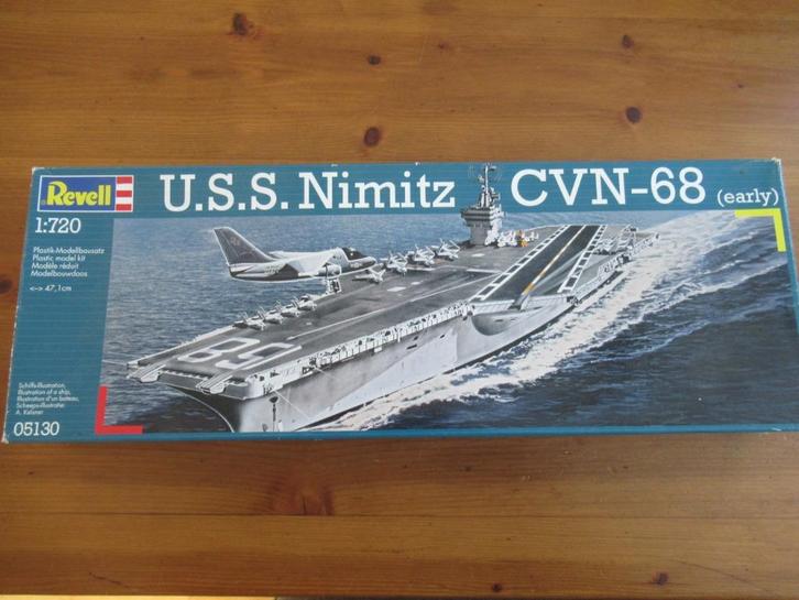 U.S.S. Nimitz (CVN-68) early  (Revell 1/720), Hobby en Vrije tijd, Modelbouw | Boten en Schepen, Gebruikt, 1:200 of kleiner, Revell