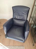 Jori Vinci Fauteuil - Blauw Leer, Huis en Inrichting, Fauteuils, Ophalen, Gebruikt, Minder dan 75 cm, Leer