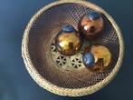 3 x Oude brocante Heksenbal, zware glazen kerstballen., Antiek en Kunst, Curiosa en Brocante, Ophalen of Verzenden