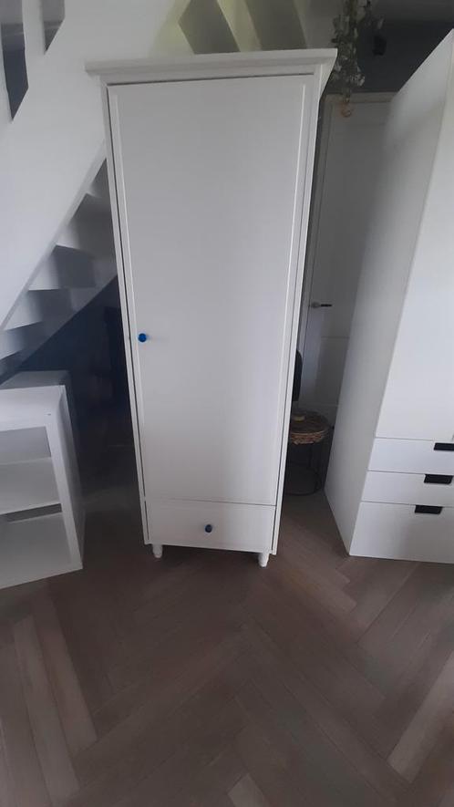 Witte Kledingkast met Lade en Planken, Huis en Inrichting, Kasten | Kledingkasten, Gebruikt, 150 tot 200 cm, 50 tot 100 cm, 50 tot 75 cm