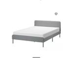 IKEA bed Slattum 1.40 x 2.00 meter., Ophalen, Gebruikt, 140 cm, Twijfelaar