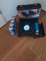 Camping gasstel met 4 gasflesjes, Ophalen of Verzenden, Nieuw