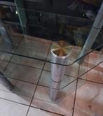 Glazen bijzettafel, gratis, Huis en Inrichting, Tafels | Bijzettafels, Minder dan 55 cm, Rond, Glas, Ophalen