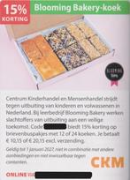 Blooming Bakery-koek. 15% korting. Postcodeloterij kortings, Drie personen of meer, Kortingsbon, Warenhuis- of Winkelbon