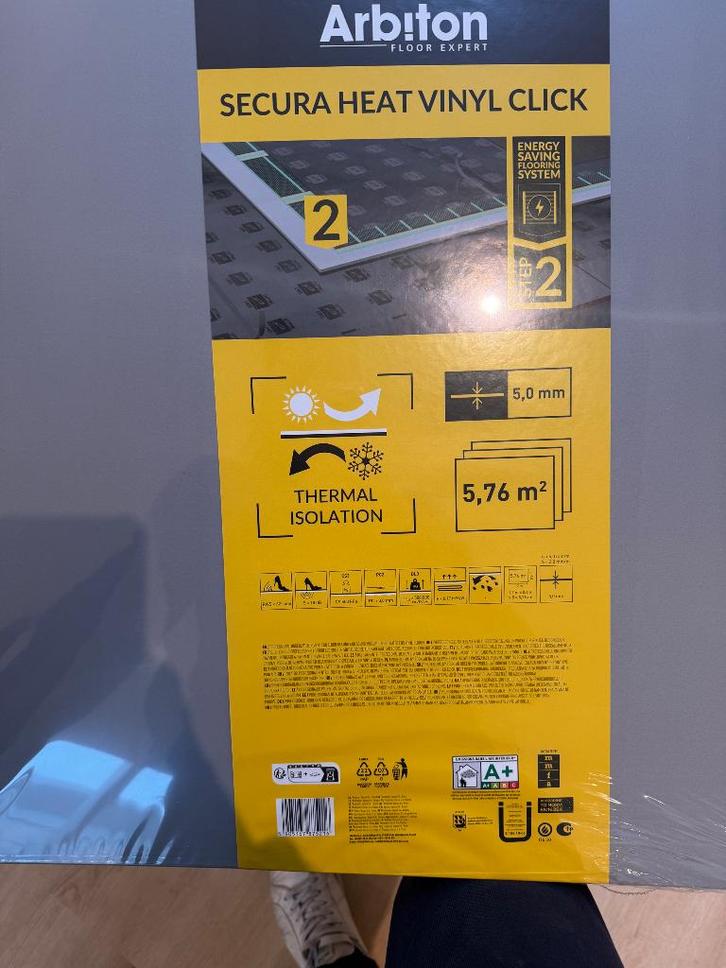 Voor 9m2 - Ondervloer PVC Vinyl click 5 mm, Doe-het-zelf en Verbouw, Vloerdelen en Plavuizen, Nieuw, Overige typen, Overige materialen