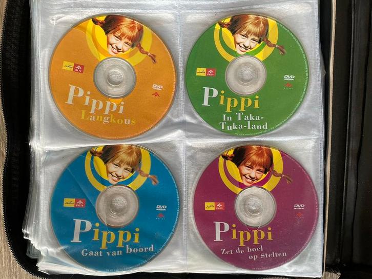 4 dvds Pippi Langkous - krasvrij, Cd's en Dvd's, Cd's | Kinderen en Jeugd, Zo goed als nieuw, Ophalen of Verzenden