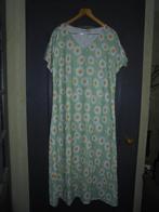 S07) groen jurk met wit madeliefjes xl oto 57 misslook maxi, Groen, Misslook, Ophalen of Verzenden, Onder de knie