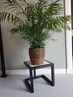 Metalen Plantentafeltje met Marmer blad, Gebruikt, Vintage, Minder dan 50 cm, Metaal