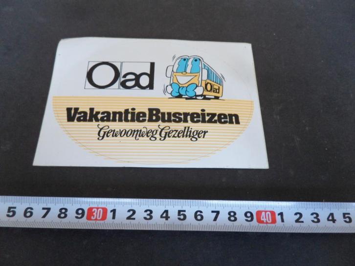 sticker OAD Vakantie Busreizen Gewoon weg Gezelliger, Verzamelen, Stickers, Zo goed als nieuw, Ophalen