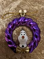 Olaf Disney Kerst Kransje/Ornament Paars, Ophalen of Verzenden, Nieuw, Beeldje of Figuurtje