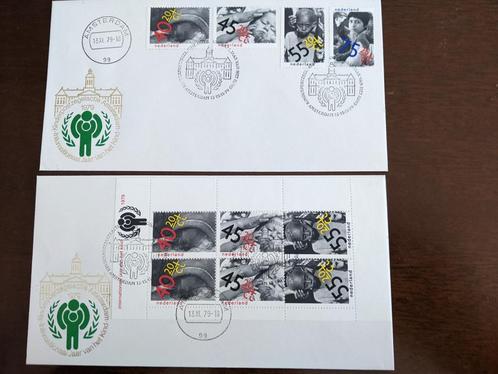 NL 1979; FDC's serie + velletje kinderzegels ACTIE AMSTERDAM, Postzegels en Munten, Postzegels | Eerstedagenveloppen, Onbeschreven