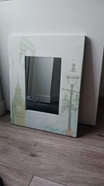Spiegel met Big Ben afbeelding - 50x40 cm, Ophalen of Verzenden, Zo goed als nieuw, Minder dan 100 cm, Rechthoekig