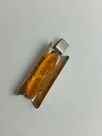 X148 Prachtige zilveren Fischland hanger Amber, Sieraden, Tassen en Uiterlijk, Antieke sieraden, Ophalen of Verzenden, Zilver