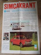 Simca krant uit de jaren '60, Boeken, Auto's | Folders en Tijdschriften, Gelezen, Overige merken, Verzenden
