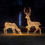 2x Gigantisch LED Rendieren Stel 2.0m & 1.5m Hoog 750 Led's, Diversen, Kerst, Ophalen of Verzenden, Nieuw