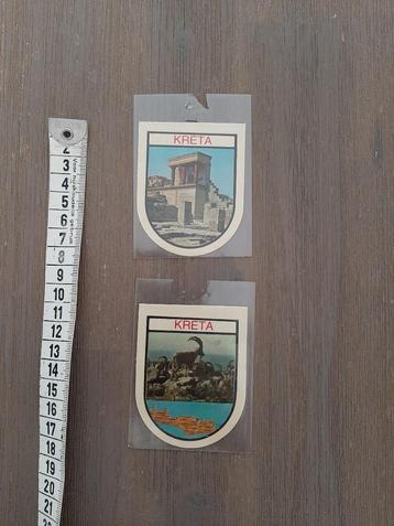  Kreta, jaren '70. Knossis en Eiland / Geit, oude stickers. beschikbaar voor biedingen