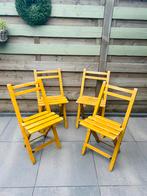 4 Oude Parijse Bistrostoeltjes - Hout vaste prijs, Ophalen
