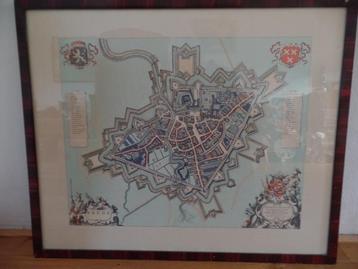 Breda Historische oude plattegrond kaart van de stad Breda beschikbaar voor biedingen