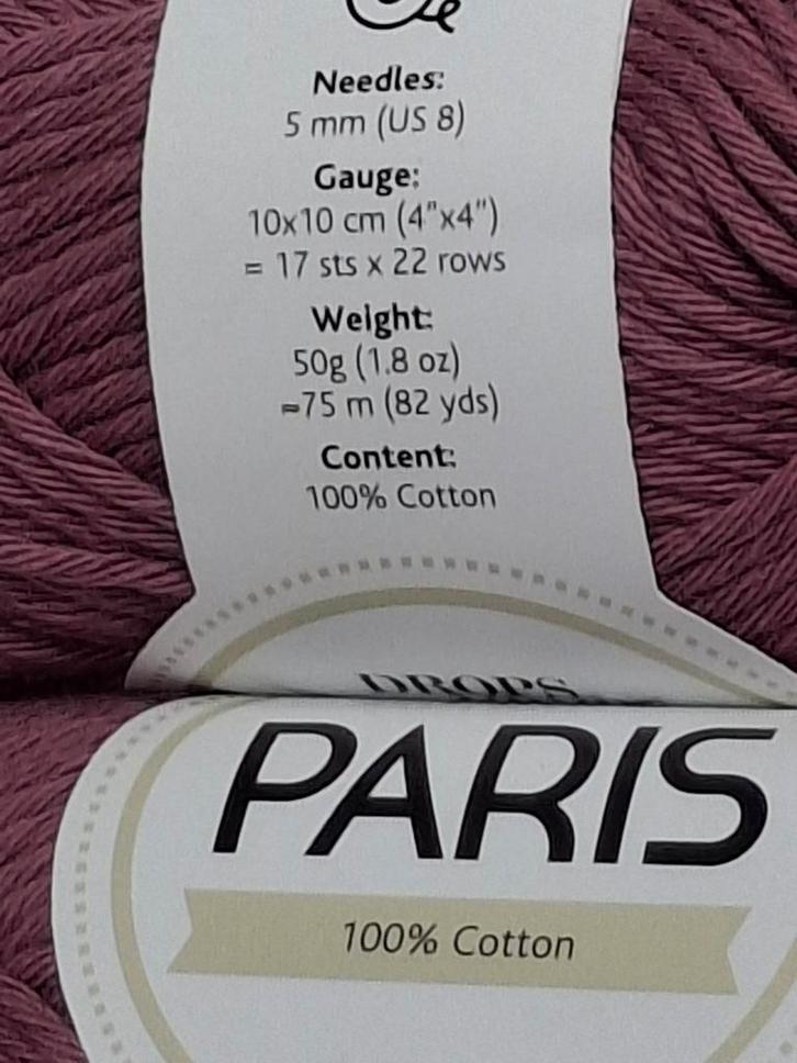 Drops Paris Katoen Oud Rose - Breigaren/Haakgaren, Hobby en Vrije tijd, Breien en Haken, Nieuw, Breien of Haken, Wol of Garen