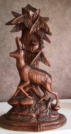 Black Forest / Zwarte Woud klok kandelaar., Antiek en Kunst, Ophalen of Verzenden