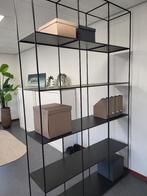 Zwart stalen gepoedercoat open wandkast / kast / roomdivider, Huis en Inrichting, Ophalen, Zo goed als nieuw