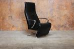 IZGStaat zwarte leren Jori Brainbuilder design relaxfauteuil, Huis en Inrichting, Fauteuils, Ophalen, Jori, 100 tot 125 cm, Design