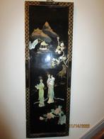 Japans houten paneel met afbeelding vrouwen  Paarlemoer, Ophalen of Verzenden, Gebruikt