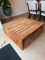 Teakhouten Salontafel op Wielen - 80x80x40 cm, Huis en Inrichting, Tafels | Salontafels, Ophalen, 50 tot 100 cm, 50 tot 100 cm