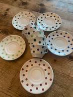 Mooie kop en schotel/ theeservies polkadot van Boch België, Antiek en Kunst, Antiek | Servies compleet, Ophalen of Verzenden