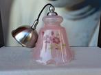 Roze glazen lampenkap, lampen in de vorm van een tulp., Ophalen of Verzenden, Zo goed als nieuw, Glas, Minder dan 50 cm