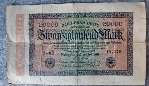 Bankbiljet  20000 mark 1923 [5702]  [PoBaNi], Postzegels en Munten, Bankbiljetten | Europa | Niet-Eurobiljetten, Los biljet, Duitsland