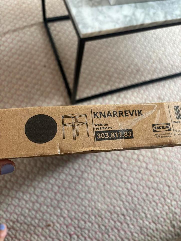 Ikea Knarrevik Nachtkastje - Nieuw in Doos!, Huis en Inrichting, Tafels | Bijzettafels, Nieuw, Rechthoekig, Minder dan 45 cm, Minder dan 55 cm