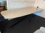 Tafel 300x100 deens ovaal matrixpoot blank licht eiken, Huis en Inrichting, Ophalen, Nieuw