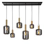 Eettafellamp Liese 6-lichts (Lucide), Huis en Inrichting, Lampen | Hanglampen, Ophalen, Zo goed als nieuw, Glas, 75 cm of meer