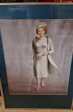 Portret Beatrix + Lijst, Verzamelen, Koninklijk Huis en Royalty, Ophalen, Gebruikt, Nederland, Kaart, Foto of Prent