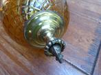 Vintage hanglamp, glas en metaal, Antiek en Kunst, Ophalen of Verzenden