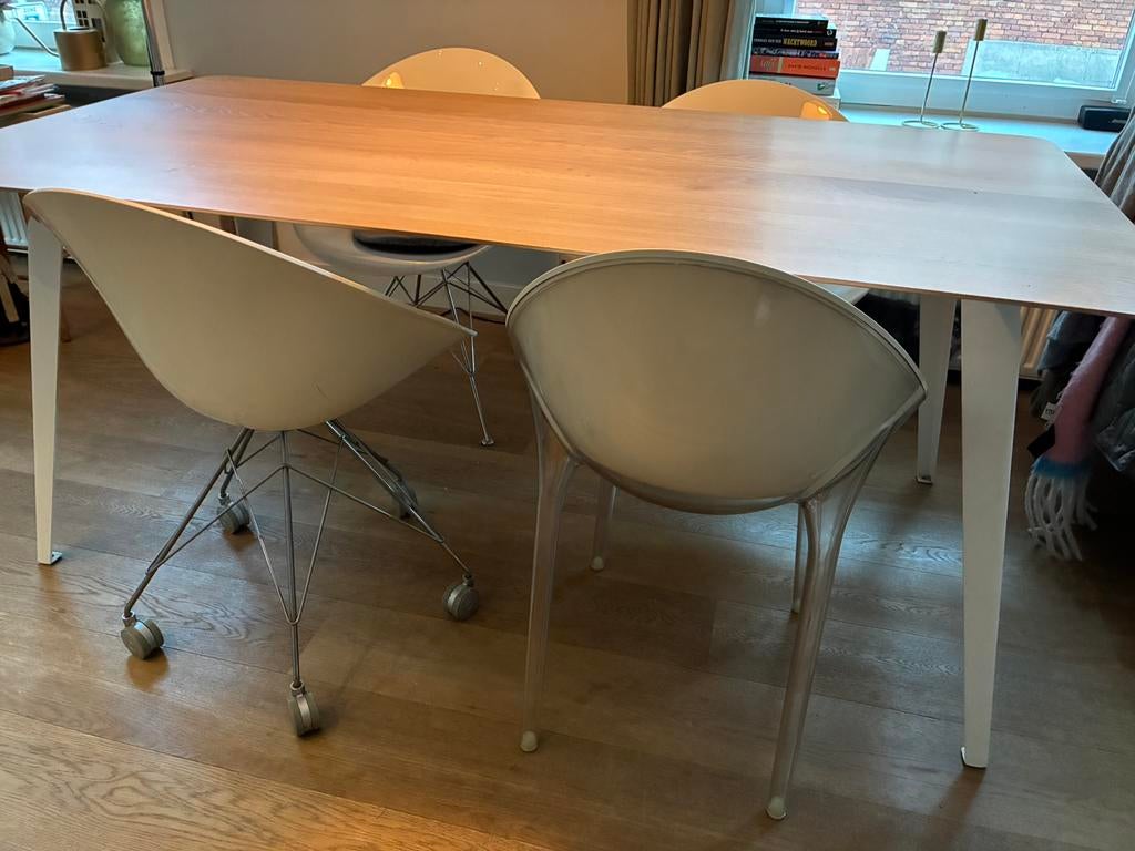 Kartell Ero S eetkamerstoelen wit 4x verschillend onderstel, Huis en Inrichting, Stoelen, Ophalen, Kunststof, Gebruikt, Wit