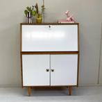 Deens vintage secretaire klepkast bureau werkplek j`60 kast, Ophalen, Gebruikt, Vintage mid century modern, Onbekend