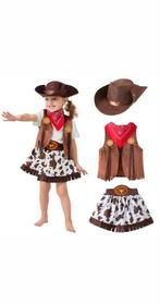 Cowboy Outfit, Kinderen en Baby's, Carnavalskleding en Verkleedspullen, Ophalen of Verzenden, Nieuw, 110 t/m 116, Meisje
