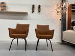 2 Nieuw Label van den Berg Chief Low Eetkamerstoel, Huis en Inrichting, Stoelen, Twee, Bruin, Nieuw, Leer