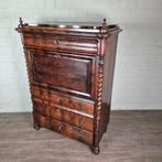 25768A Secretaire Louis Philippe 1860 Mahonie, Ophalen, Zo goed als nieuw, Louis Philippe