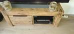 TV kast Geborsteld Acacia, Huis en Inrichting, Ophalen, Gebruikt, 100 tot 150 cm, Minder dan 100 cm