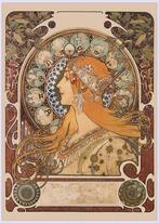 Grote 50x70cm Kunst Poster ALPHONSE MUCHA Art Nouveau .., Antiek en Kunst, Kunst | Litho's en Zeefdrukken, Ophalen of Verzenden