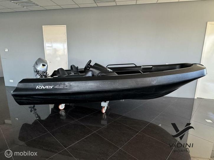 River 420 XR Black met Honda 10pk, Watersport en Boten, Vis- en Consoleboten, Gebruikt, 3 tot 6 meter, Overige brandstoffen