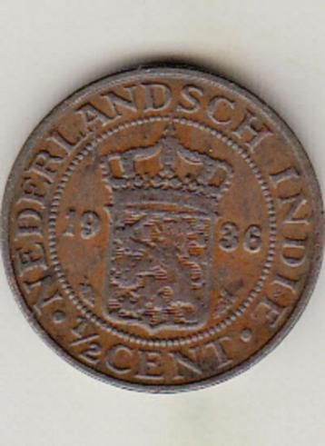 Ned. Indië - 1/2 cent 1936 - KM#314.2 beschikbaar voor biedingen