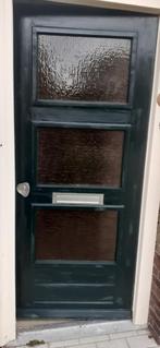 Massief mahonie VOORDEUR  1935, Ophalen, Gebruikt, 80 tot 100 cm, Buitendeur