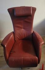 Leren relaxstoel, Huis en Inrichting, Fauteuils, Ophalen, Zo goed als nieuw, 50 tot 75 cm