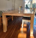 Loeizware grenen eettafel met whitewash effect, Huis en Inrichting, Ophalen, Grenenhout, Gebruikt, 100 tot 150 cm