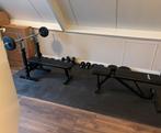 Complete Homegym Set– 2 Halterbanken +Gewichten +Dumbbells, Ophalen, Zo goed als nieuw, Halterset